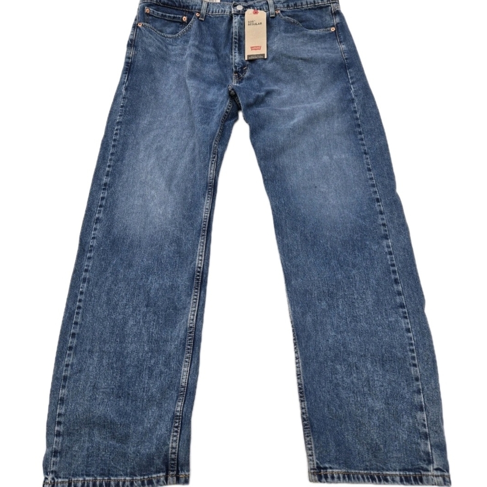 Levi's Men's 505 40x32 Regular Fit Jeans Medium Blue Wash Straight Leg NWT